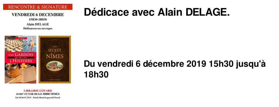 D�dicace avec Alain DELAGE.